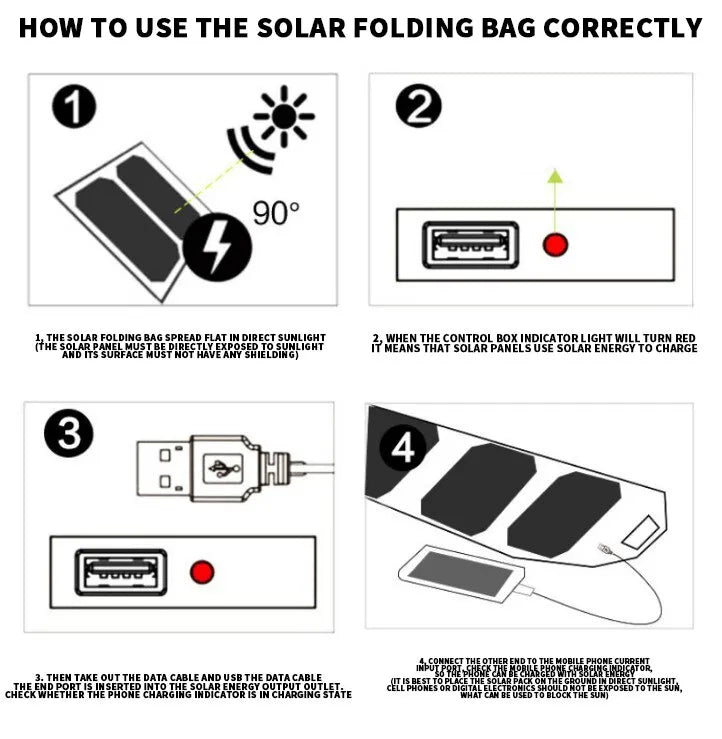 Outdoor Multifunctional Portable Solar Charging Panel